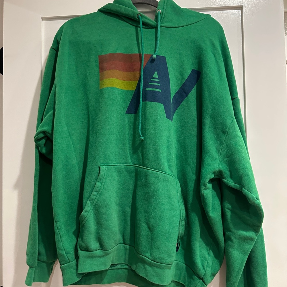Aviator Nation Green Graphic Sweatshirt